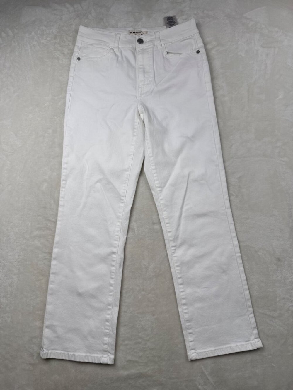 Blanknyc Womens White Straight-Leg Jeans Size 4 Cotton Blend